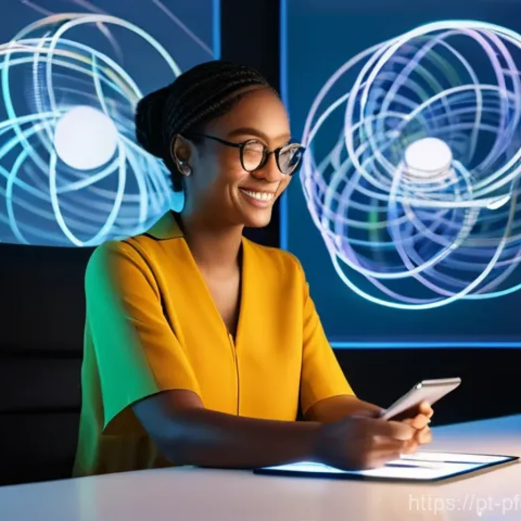 포트폴리오 경력 디자인을 위한 실무 경험 활용법 - **Prompt: "A young, diverse professional, dressed in smart casual attire, sits at a modern desk bath...
