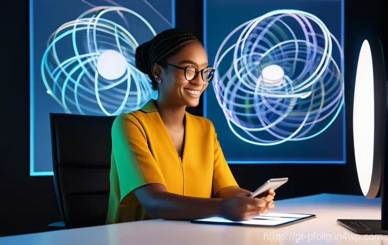 포트폴리오 경력 디자인을 위한 실무 경험 활용법 - **Prompt: "A young, diverse professional, dressed in smart casual attire, sits at a modern desk bath...