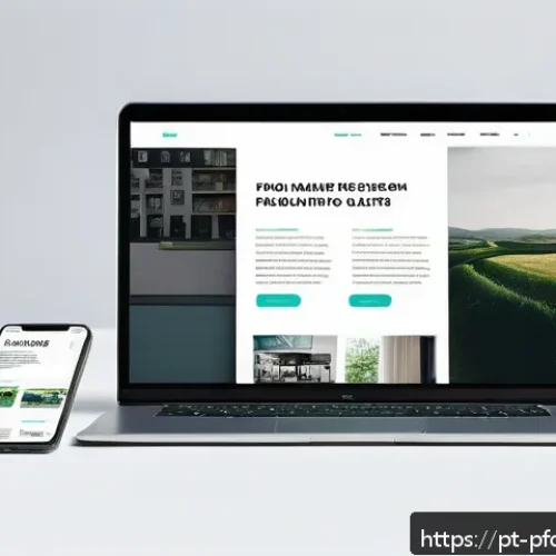 Home 32 포트폴리오 경력 디자인의 필수 요소 정리 - A sleek, modern digital portfolio website layout displayed on a high-resolution laptop screen, featu...